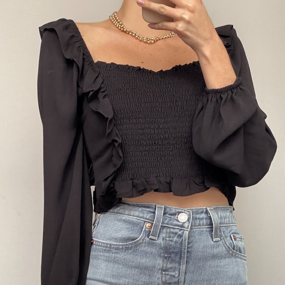RUFFLE RODEO BLOUSE